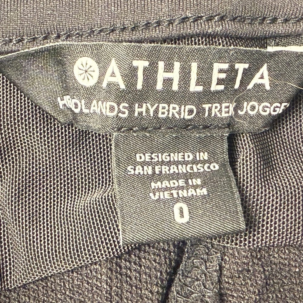 Athleta Headlands Hybrid Trek Jogger Pants‎ Size 0 Black Yoga Running - Picture 4 of 10